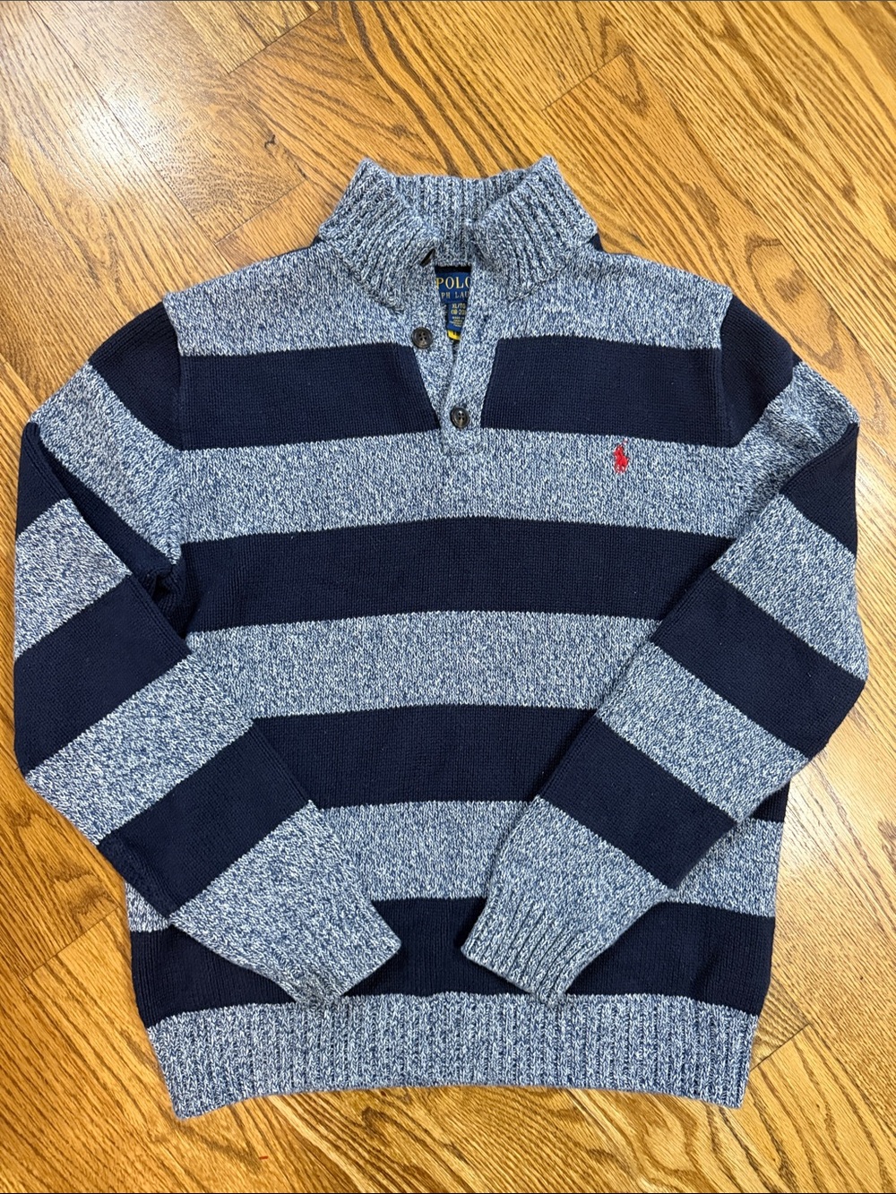 Boy’s Ralph Lauren Quarter Zip Sweater. Size XL. Like New Condition. - Picture 3 of 12